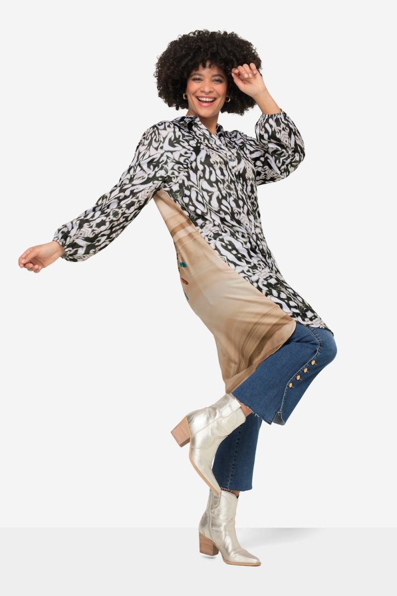 Große Größen Longbluse, Damen, schwarz, Größe: 50, Polyester, Angel of Style von Angel of Style