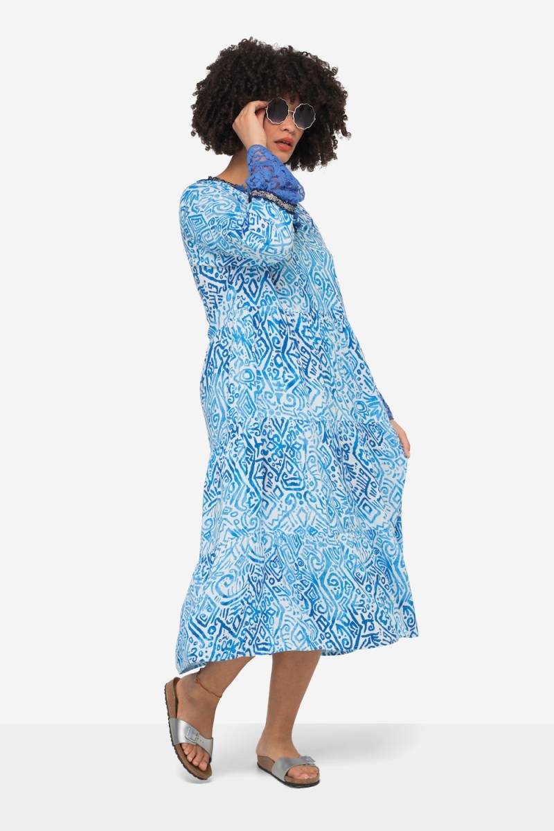 Große Größen Maxikleid, Damen, blau, Größe: 56, Viskose, Angel of Style von Angel of Style