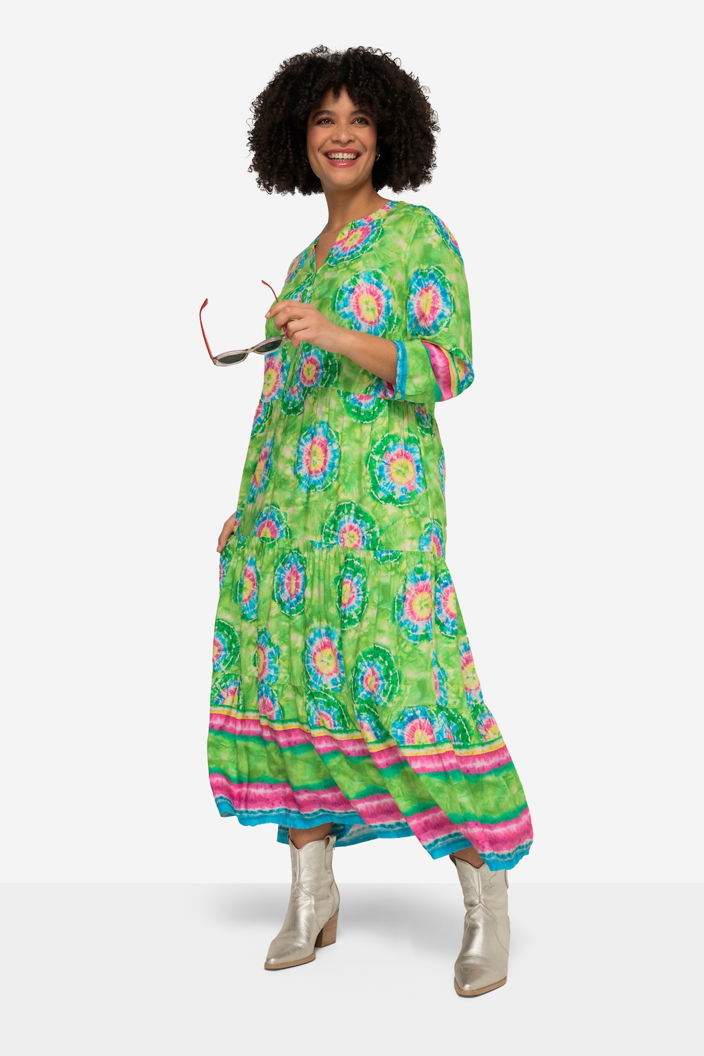 Große Größen Maxikleid, Damen, grün, Größe: 52, Viskose, Angel of Style von Angel of Style