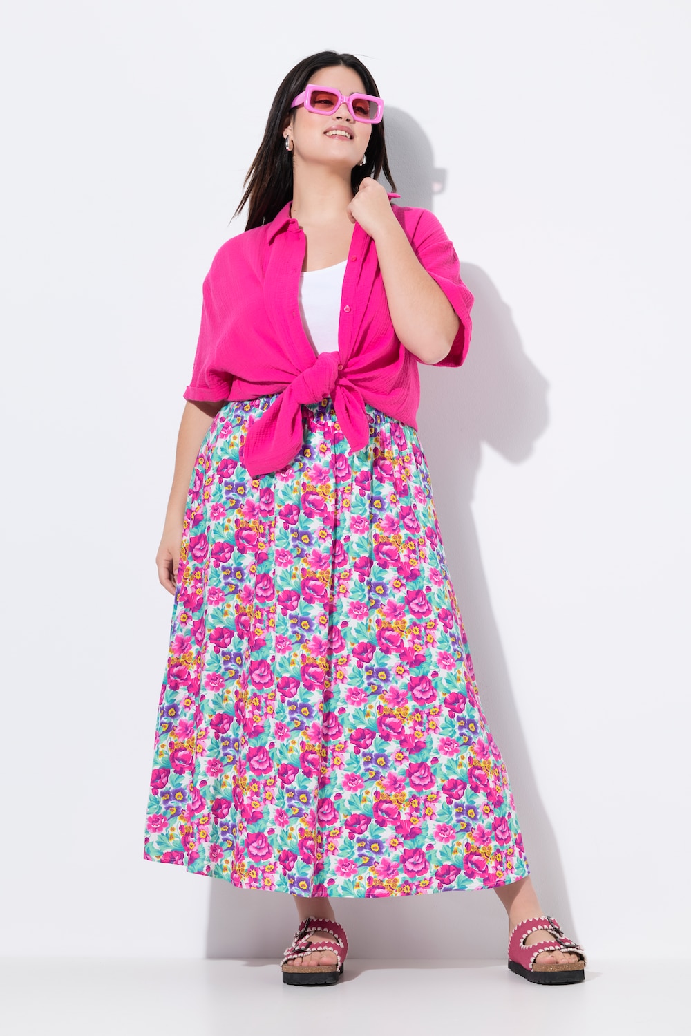 Große Größen Midirock, Damen, lila, Größe: 60, Viskose, Angel of Style von Angel of Style