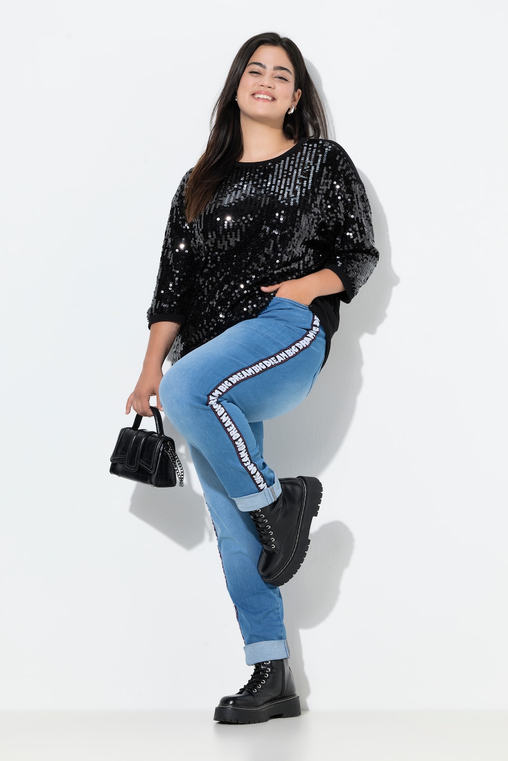 Große Größen Mom-Jeans Lea, Damen, blau, Größe: 52, Baumwolle, Angel of Style von Angel of Style