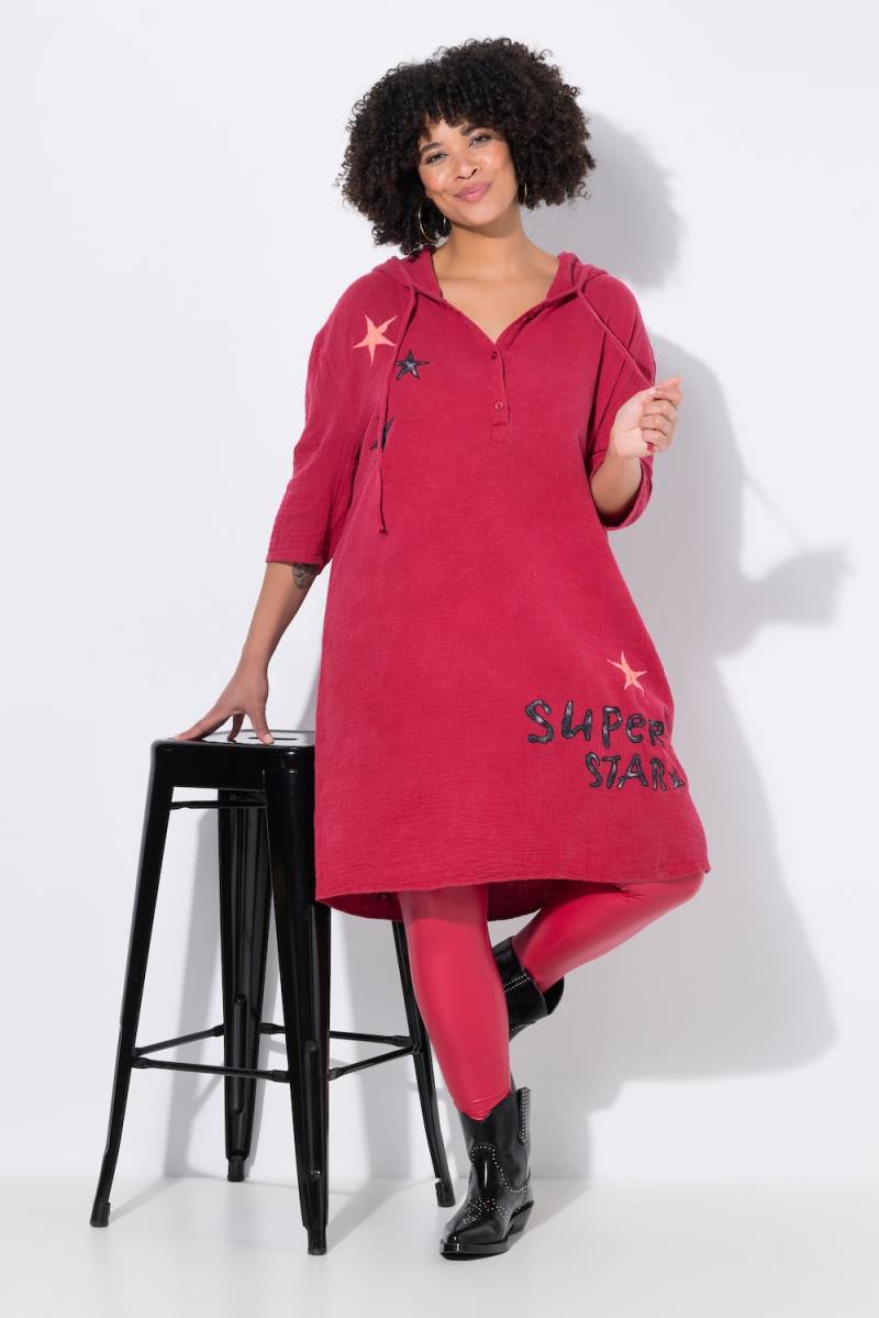 Große Größen Musselin-Kleid, Damen, rot, Größe: 50/52, Baumwolle, Angel of Style von Angel of Style