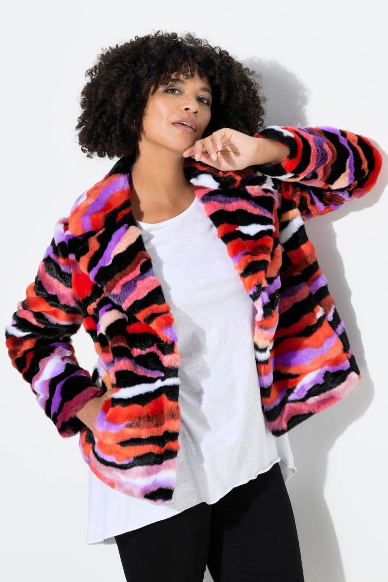 Große Größen Plüschjacke, Damen, rot, Größe: 52, Polyester, Angel of Style von Angel of Style