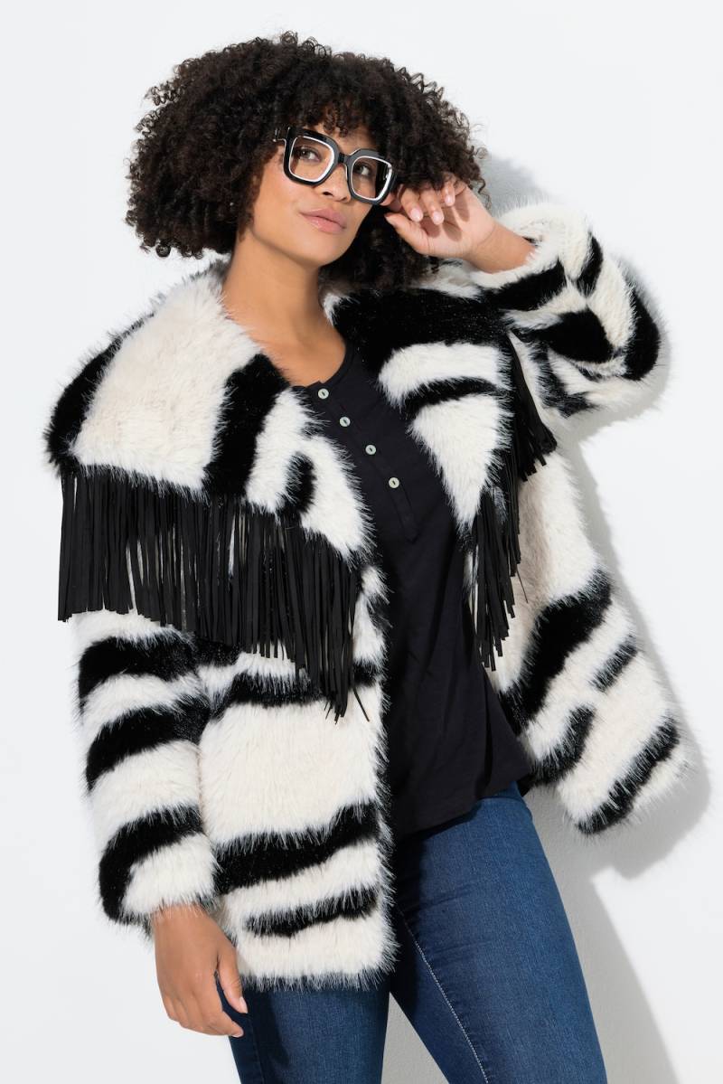 Große Größen Plüschjacke, Damen, weiß, Größe: 52, Polyester, Angel of Style von Angel of Style