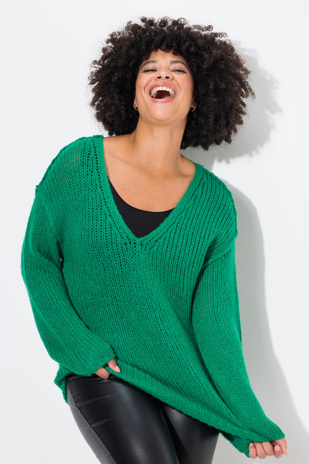 Große Größen Pullover, Damen, grün, Größe: 44, Synthetische Fasern/Wolle, Angel of Style von Angel of Style