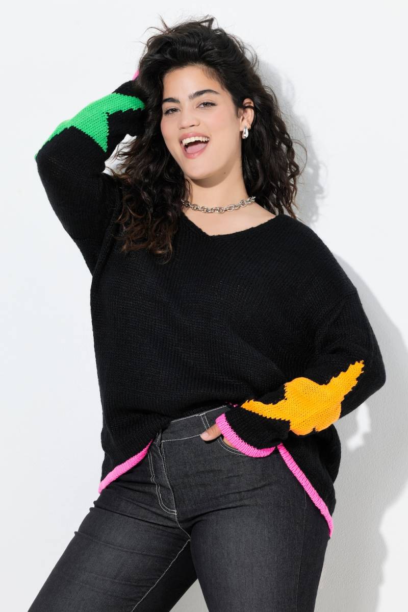 Große Größen Pullover, Damen, schwarz, Größe: 46/48, Synthetische Fasern, Angel of Style von Angel of Style