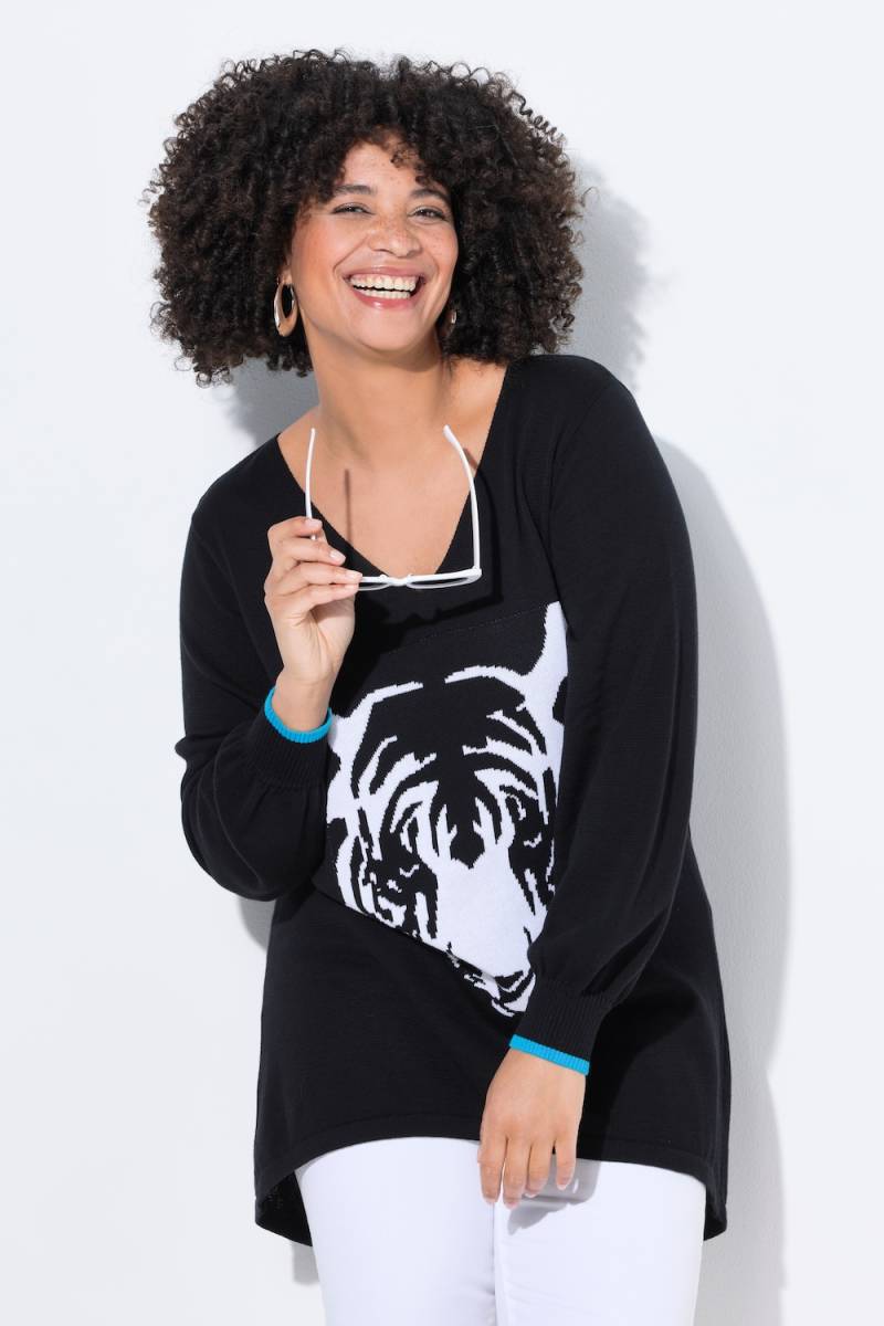 Große Größen Pullover, Damen, schwarz, Größe: 50/52, Baumwolle, Angel of Style von Angel of Style