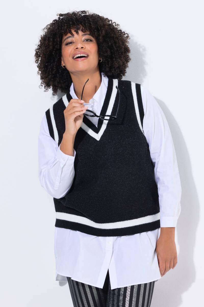 Große Größen Pullunder, Damen, schwarz, Größe: 46/48, Polyester, Angel of Style von Angel of Style