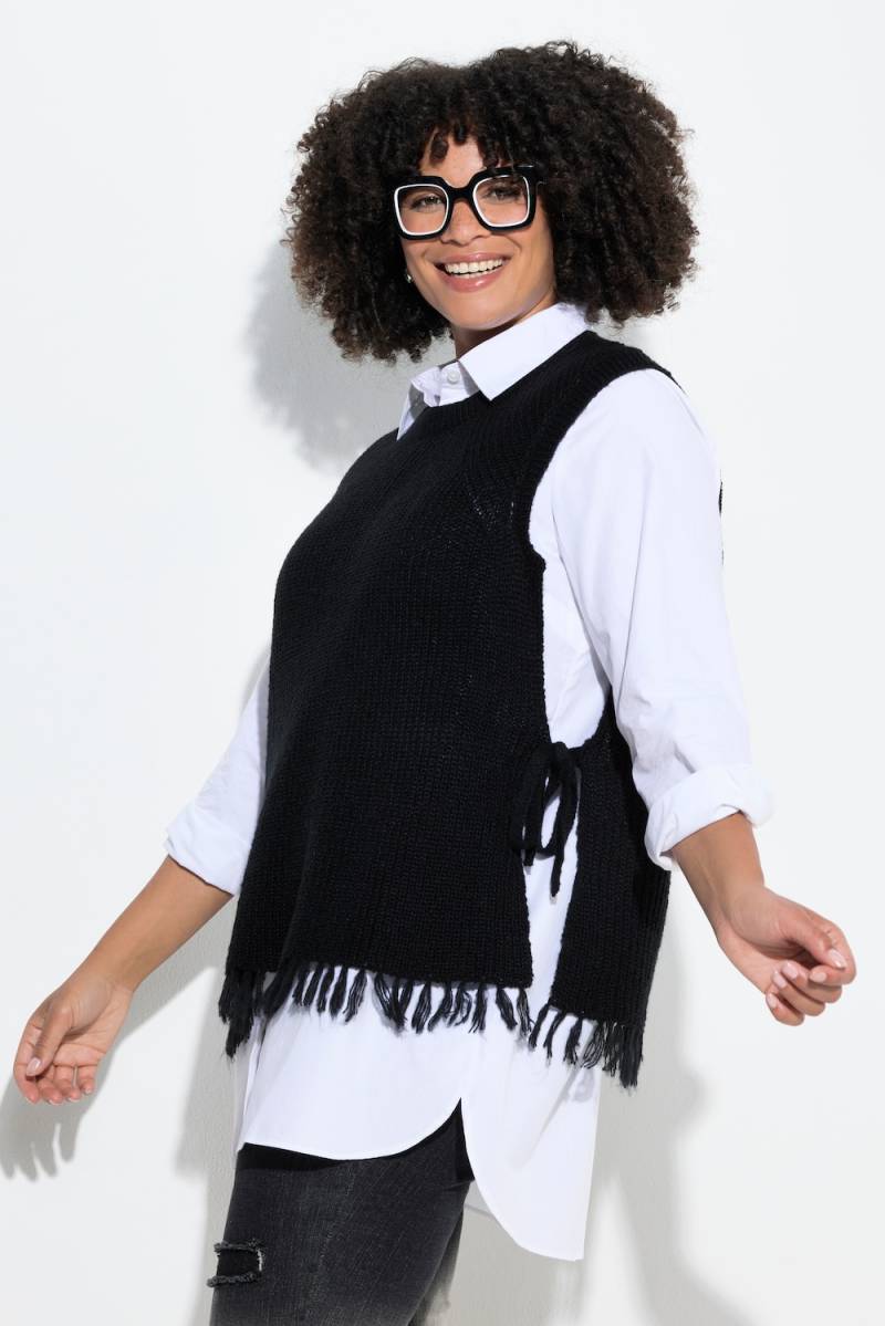 Große Größen Pullunder, Damen, schwarz, Größe: 58/60, Synthetische Fasern, Angel of Style von Angel of Style