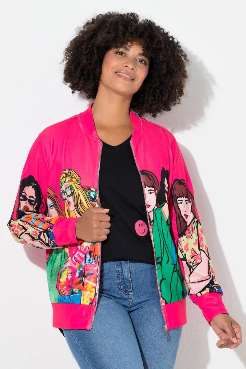 Große Größen Scuba-Blouson, Damen, rosa, Größe: 44, Polyester, Angel of Style von Angel of Style