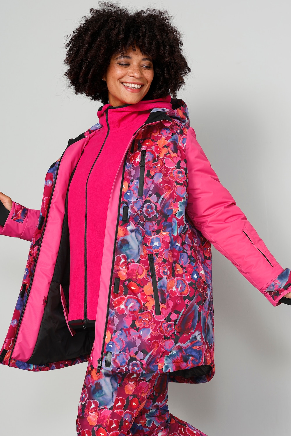 Große Größen Skijacke, Damen, weiß, Größe: 50, Polyester, Angel of Style von Angel of Style