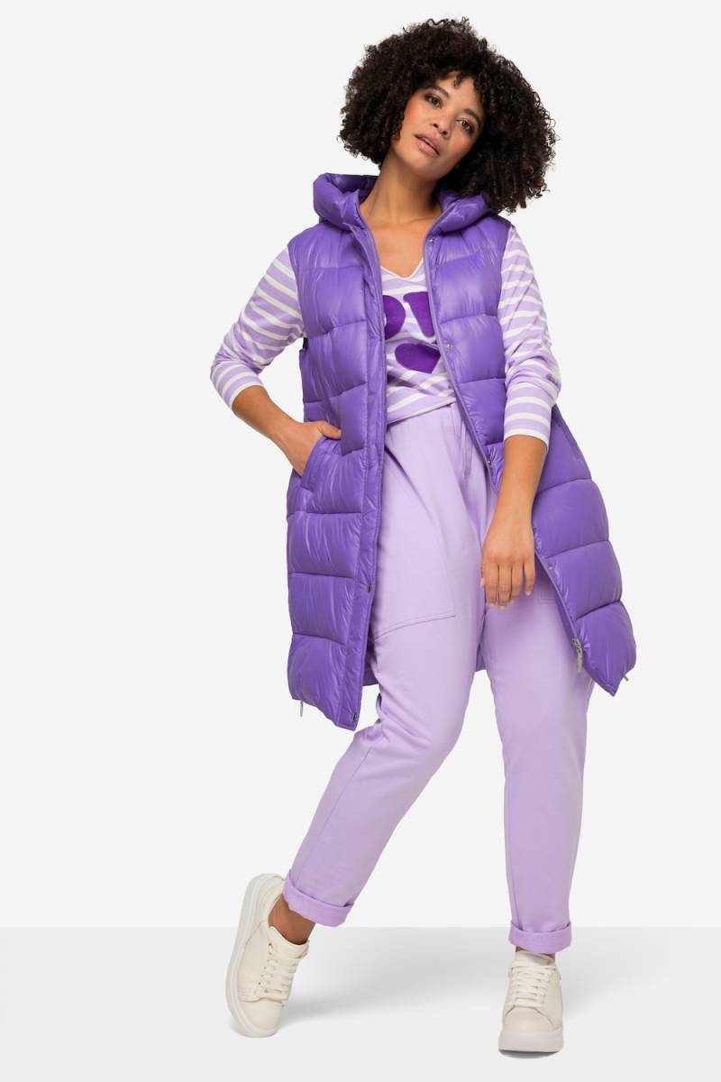 Große Größen Stepp-Longweste, Damen, lila, Größe: 48, Polyester/Synthetische Fasern, Angel of Style von Angel of Style