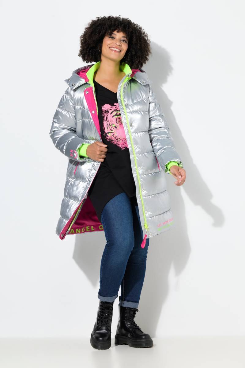 Große Größen Steppmantel, Damen, grau, Größe: 56, Polyester/Synthetische Fasern, Angel of Style von Angel of Style