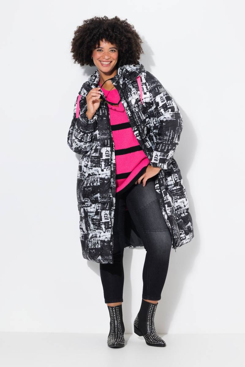 Große Größen Steppmantel, Damen, schwarz, Größe: 48, Polyester, Angel of Style von Angel of Style