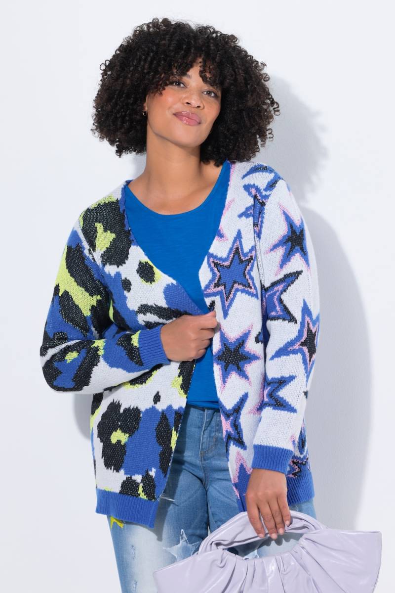 Große Größen Strickjacke, Damen, blau, Größe: 46/48, Polyester, Angel of Style von Angel of Style