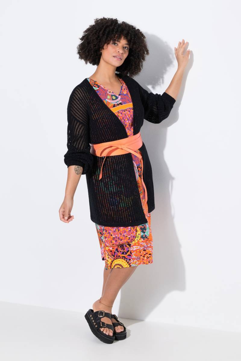 Große Größen Strickjacke, Damen, schwarz, Größe: 46/48, Synthetische Fasern/Polyester, Angel of Style von Angel of Style