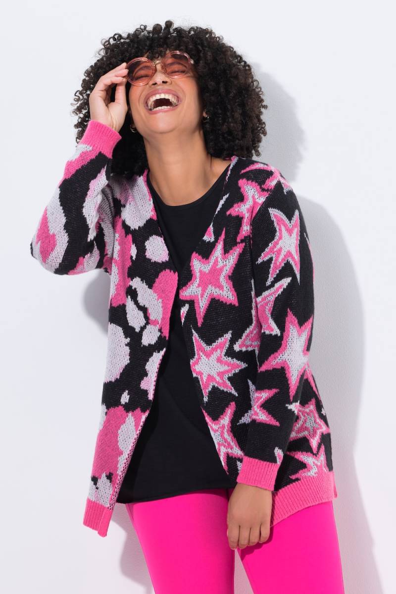 Große Größen Strickjacke, Damen, schwarz, Größe: 50/52, Polyester, Angel of Style von Angel of Style