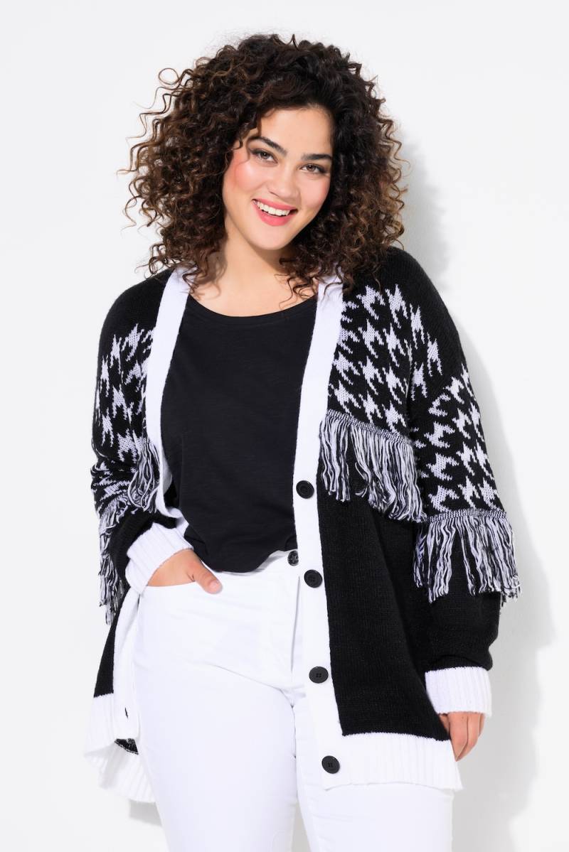 Große Größen Strickjacke, Damen, schwarz, Größe: 50/52, Synthetische Fasern, Angel of Style von Angel of Style