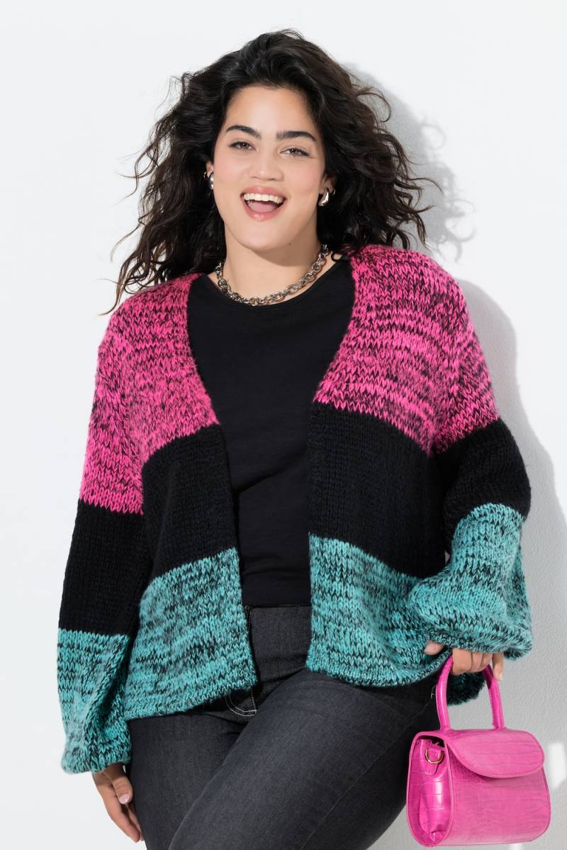 Große Größen Strickjacke, Damen, schwarz, Größe: 50/52, Synthetische Fasern, Angel of Style Große Größen Strickjacke, Damen, schwarz, Größe: 50/52, Synthetische Fasern, Angel of Style von Angel of Style