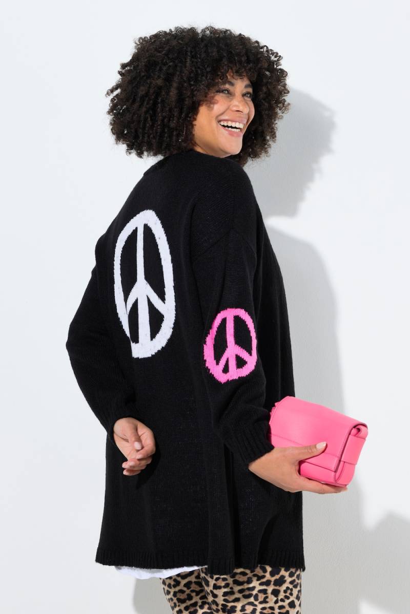 Große Größen Strickjacke, Damen, schwarz, Größe: 58/60, Synthetische Fasern, Angel of Style von Angel of Style