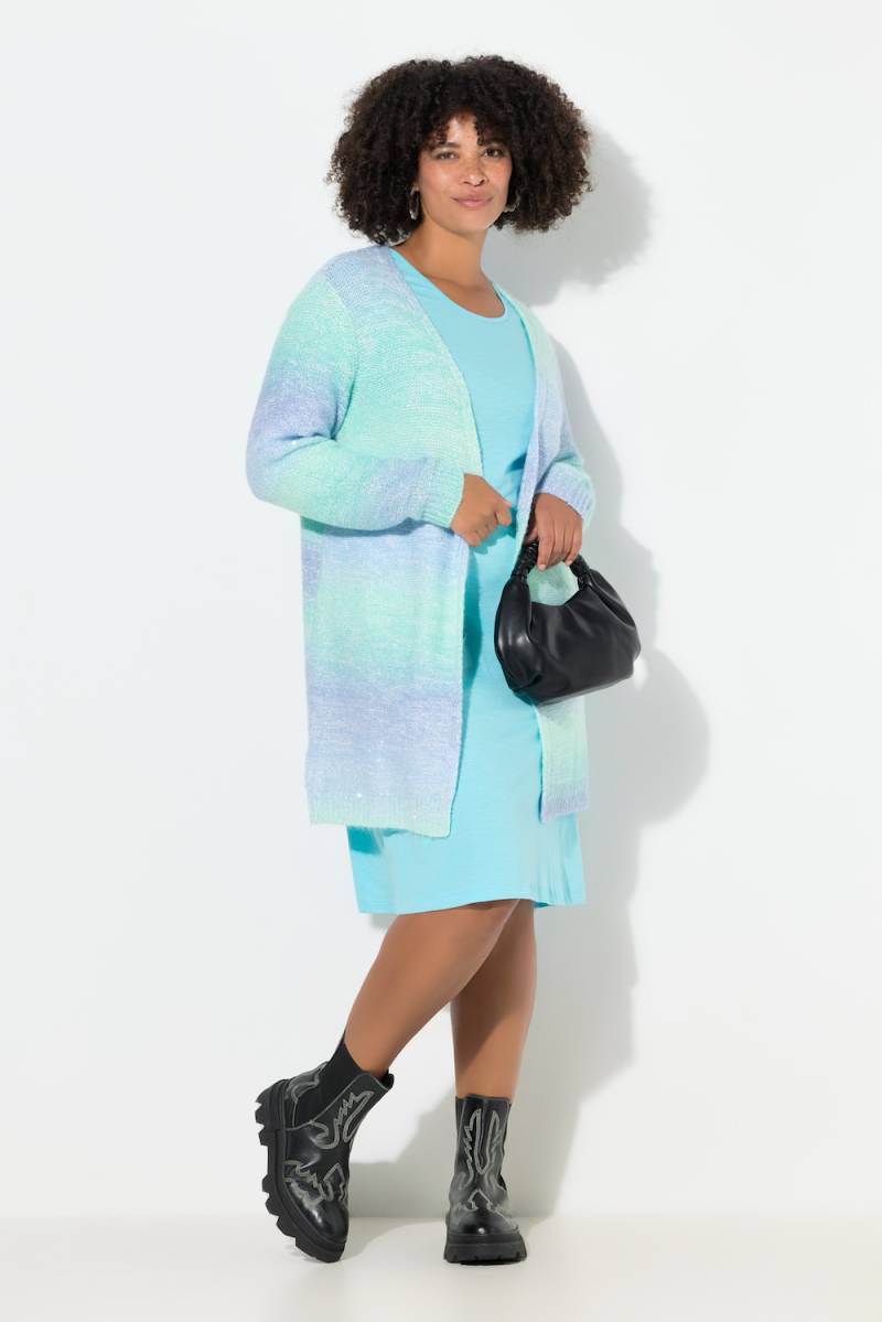 Große Größen Strickjacke, Damen, türkis, Größe: 54/56, Polyester/Synthetische Fasern, Angel of Style von Angel of Style