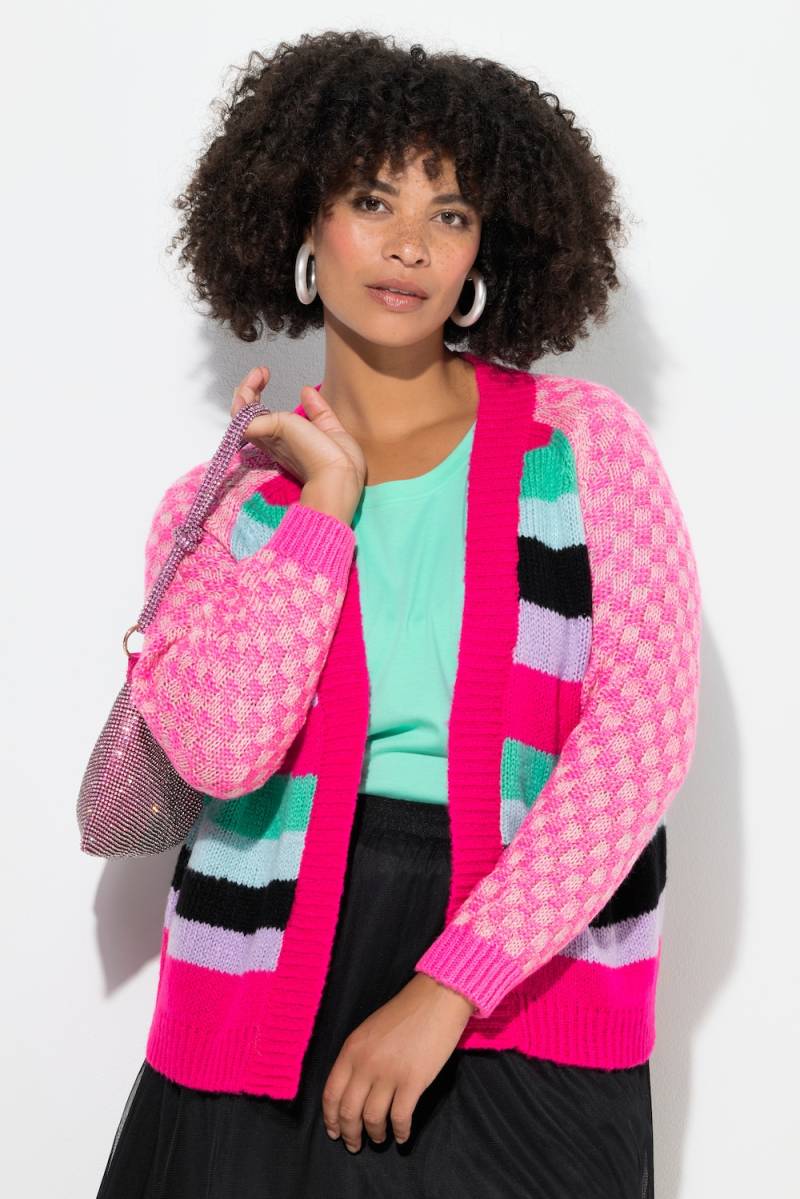 Große Größen Strickjacke, Damen, weiß, Größe: 46/48, Synthetische Fasern, Angel of Style von Angel of Style