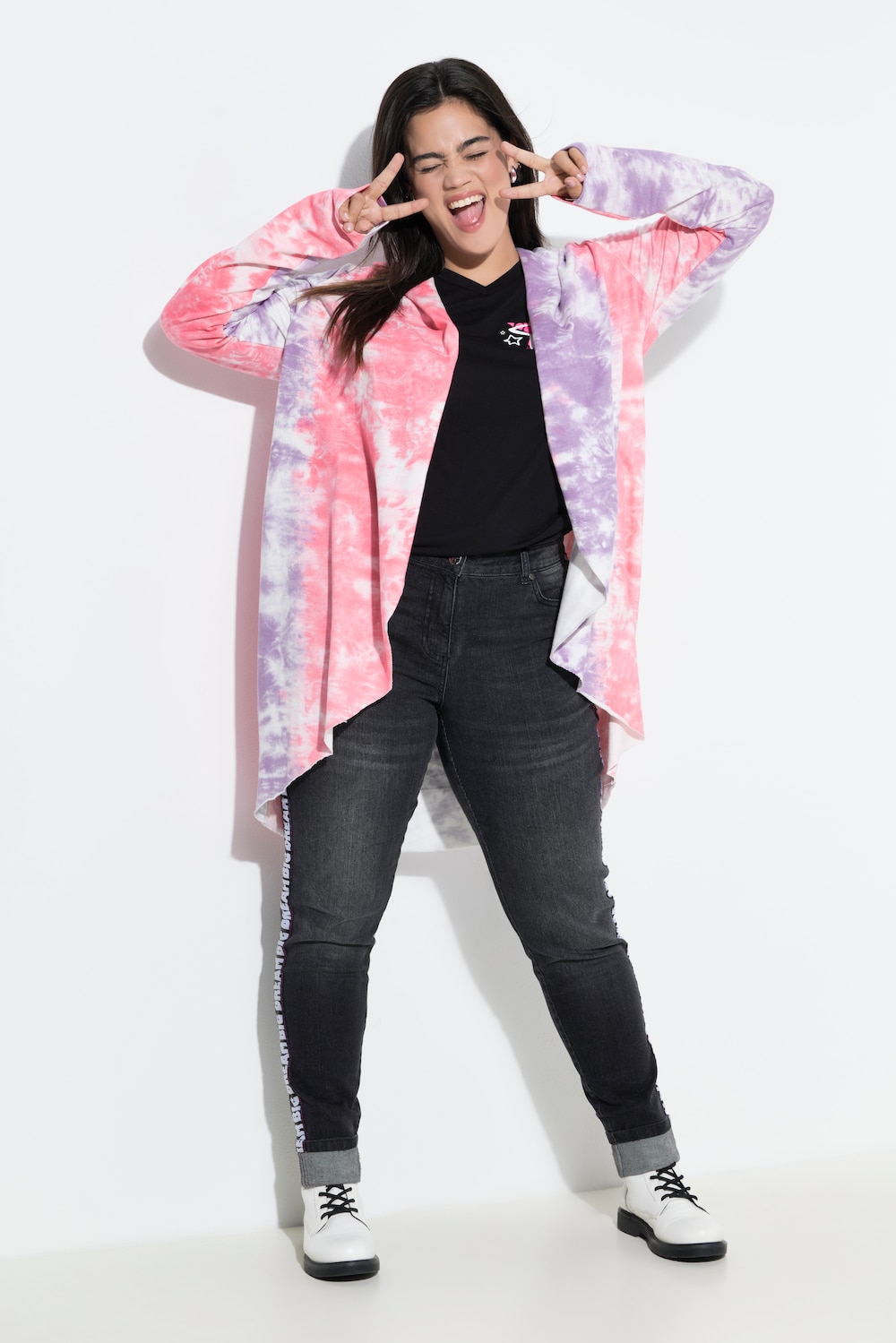 Große Größen Sweatjacke, Damen, lila, Größe: 44, Baumwolle, Angel of Style von Angel of Style