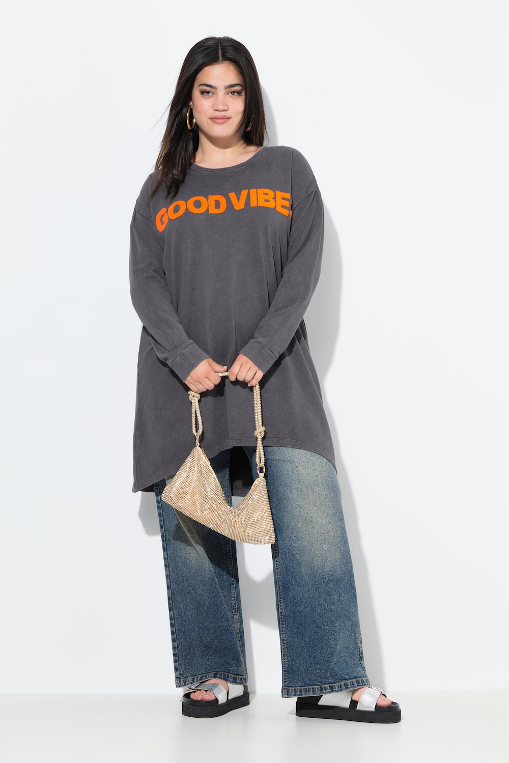Große Größen Sweatshirt, Damen, grau, Größe: 48, Baumwolle, Angel of Style Große Größen Sweatshirt, Damen, grau, Größe: 48, Baumwolle, Angel of Style von Angel of Style