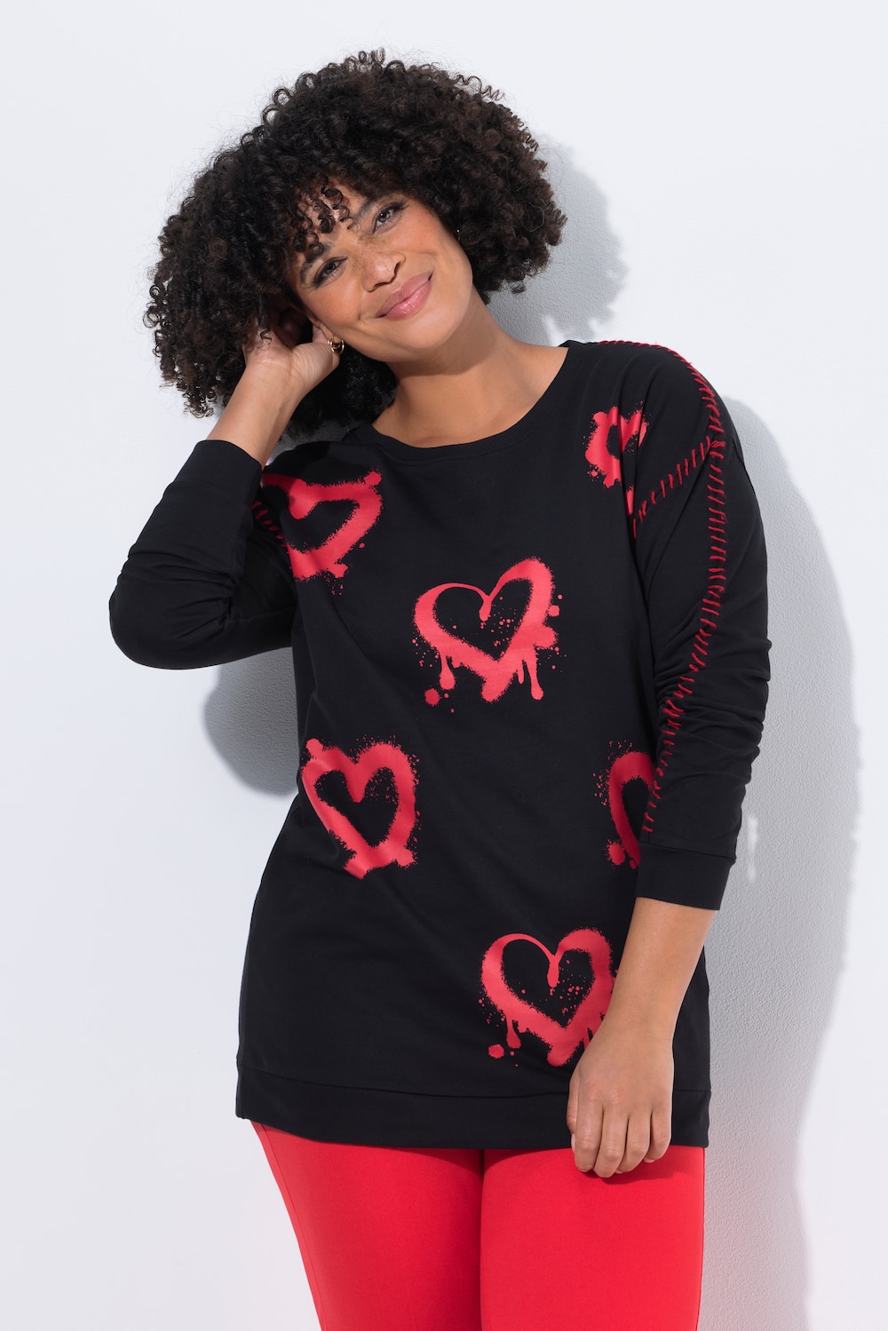 Große Größen Sweatshirt, Damen, schwarz, Größe: 42, Baumwolle, Angel of Style Große Größen Sweatshirt, Damen, schwarz, Größe: 42, Baumwolle, Angel of Style von Angel of Style