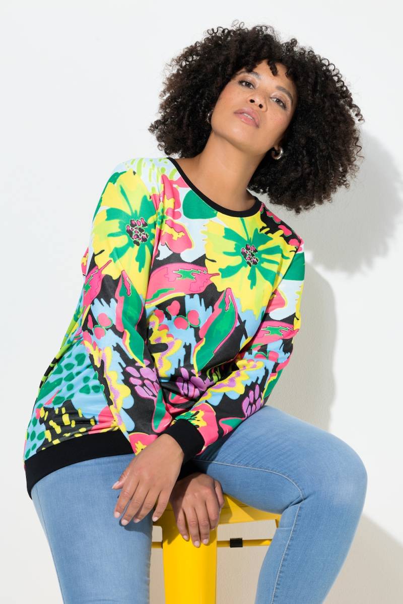 Große Größen Sweatshirt, Damen, schwarz, Größe: 50, Polyester/Baumwolle, Angel of Style von Angel of Style