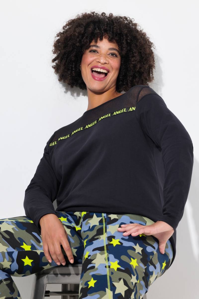 Große Größen Sweatshirt, Damen, schwarz, Größe: 54, Polyester/Baumwolle, Angel of Style von Angel of Style