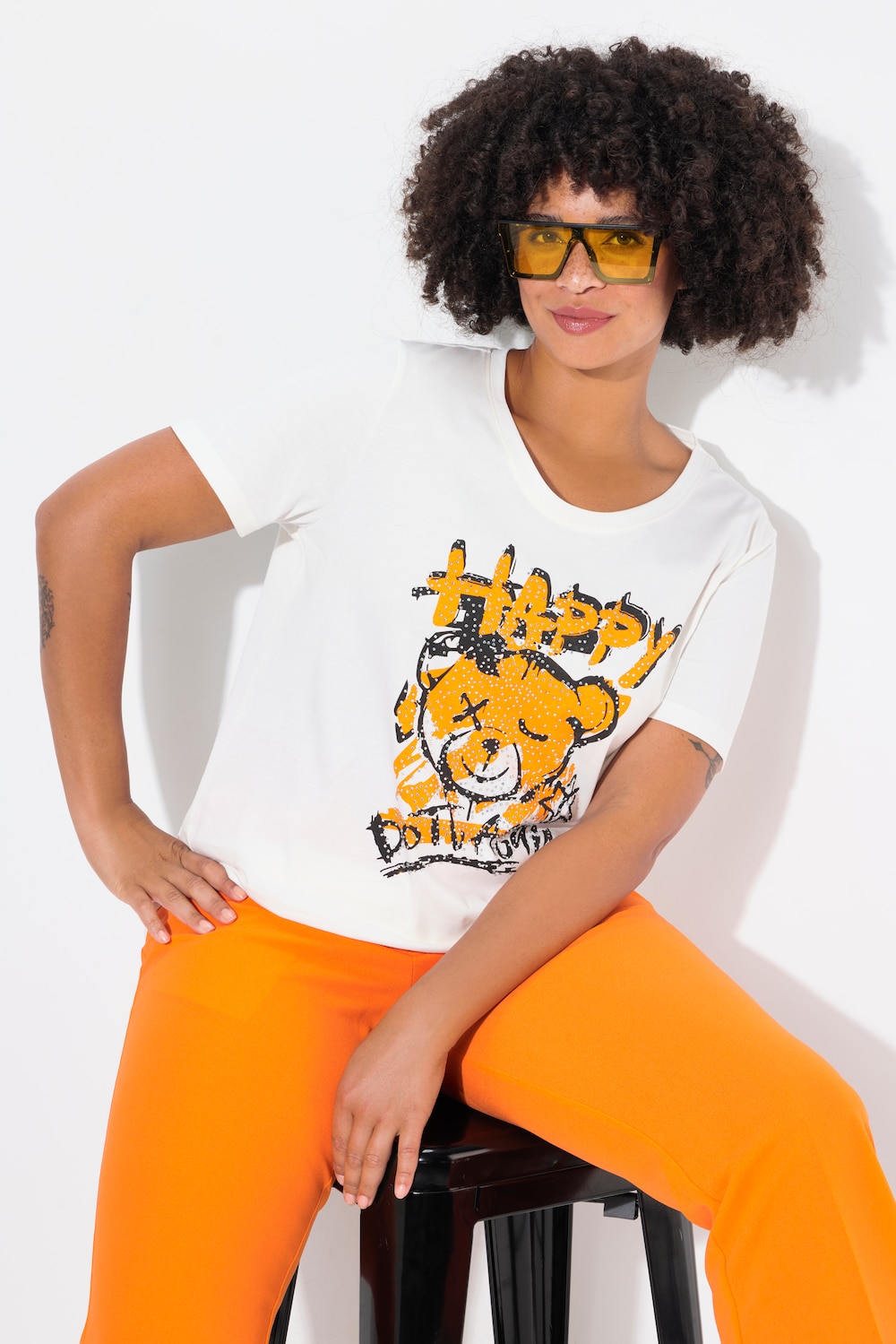 Große Größen T-Shirt, Damen, orange, Größe: 54, Baumwolle, Angel of Style von Angel of Style