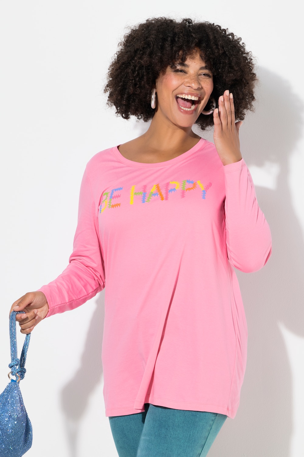 Große Größen T-Shirt, Damen, rosa, Größe: 42, Baumwolle, Angel of Style von Angel of Style