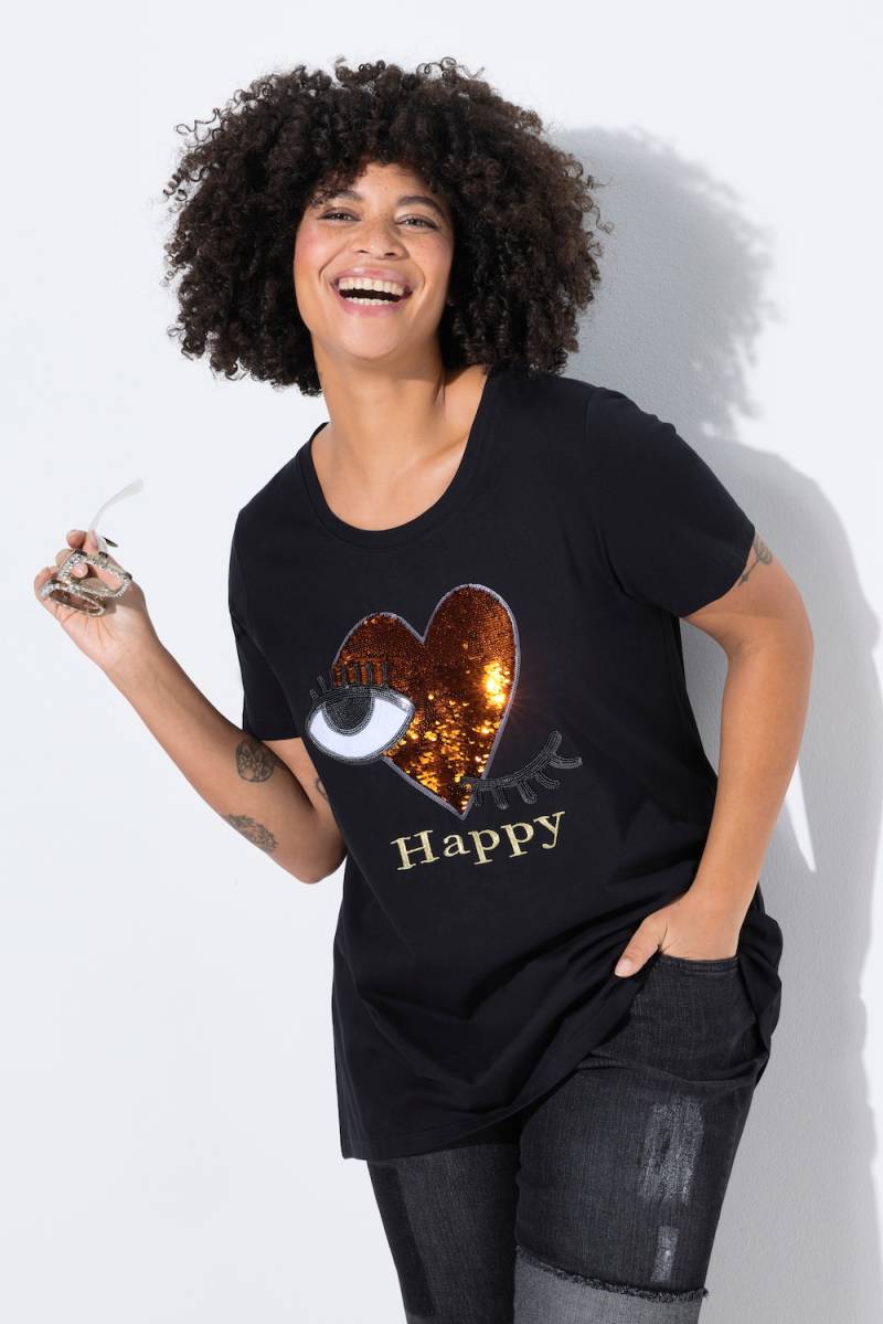 Große Größen T-Shirt, Damen, schwarz, Größe: 44, Baumwolle, Angel of Style von Angel of Style