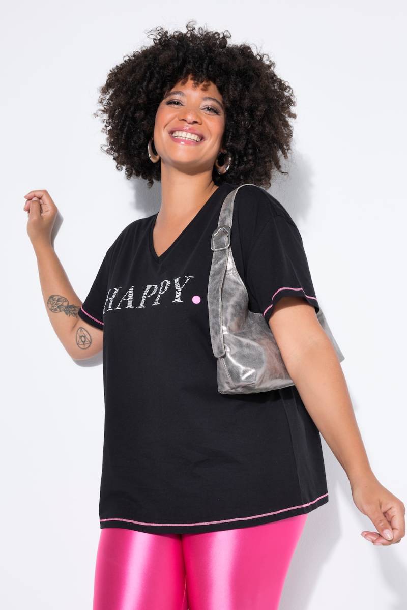 Große Größen T-Shirt, Damen, schwarz, Größe: 52, Baumwolle, Angel of Style von Angel of Style