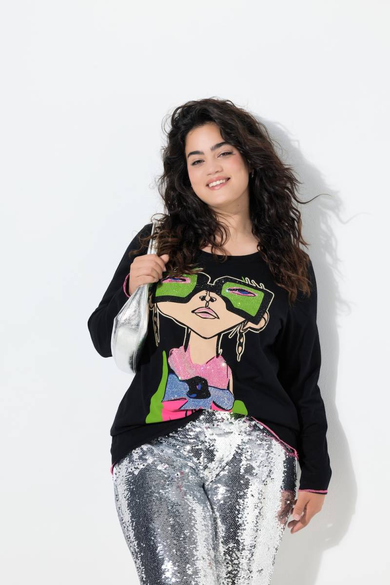 Große Größen T-Shirt, Damen, schwarz, Größe: 60, Baumwolle, Angel of Style von Angel of Style