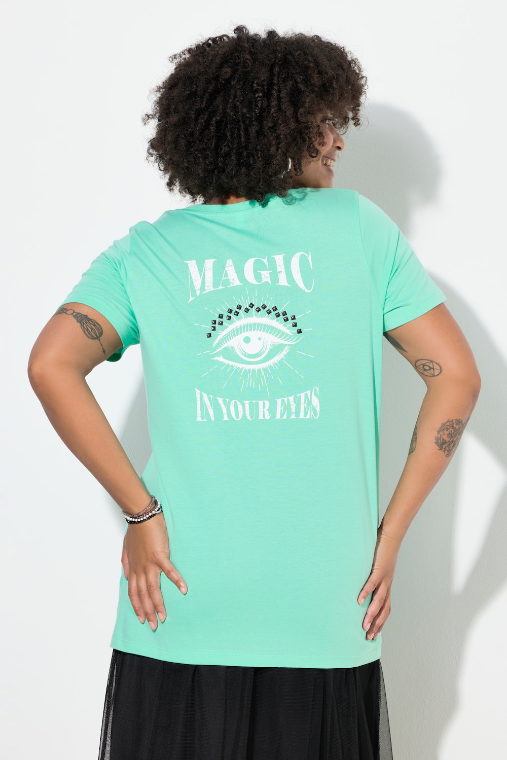 Große Größen T-Shirt, Damen, türkis, Größe: 58, Baumwolle, Angel of Style von Angel of Style