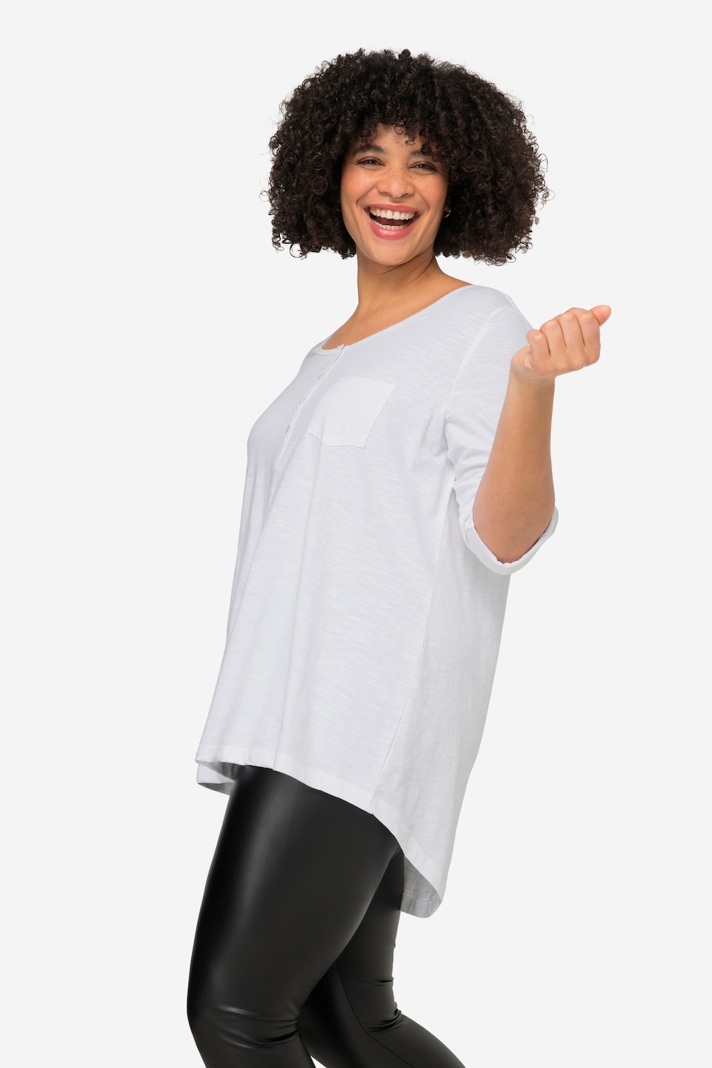 Große Größen T-Shirt, Damen, weiß, Größe: 48, Baumwolle, Angel of Style von Angel of Style