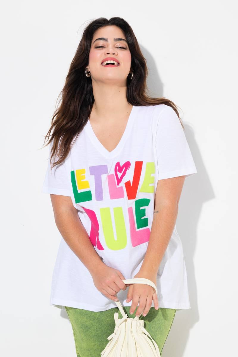 Große Größen T-Shirt, Damen, weiß, Größe: 52, Baumwolle, Angel of Style von Angel of Style