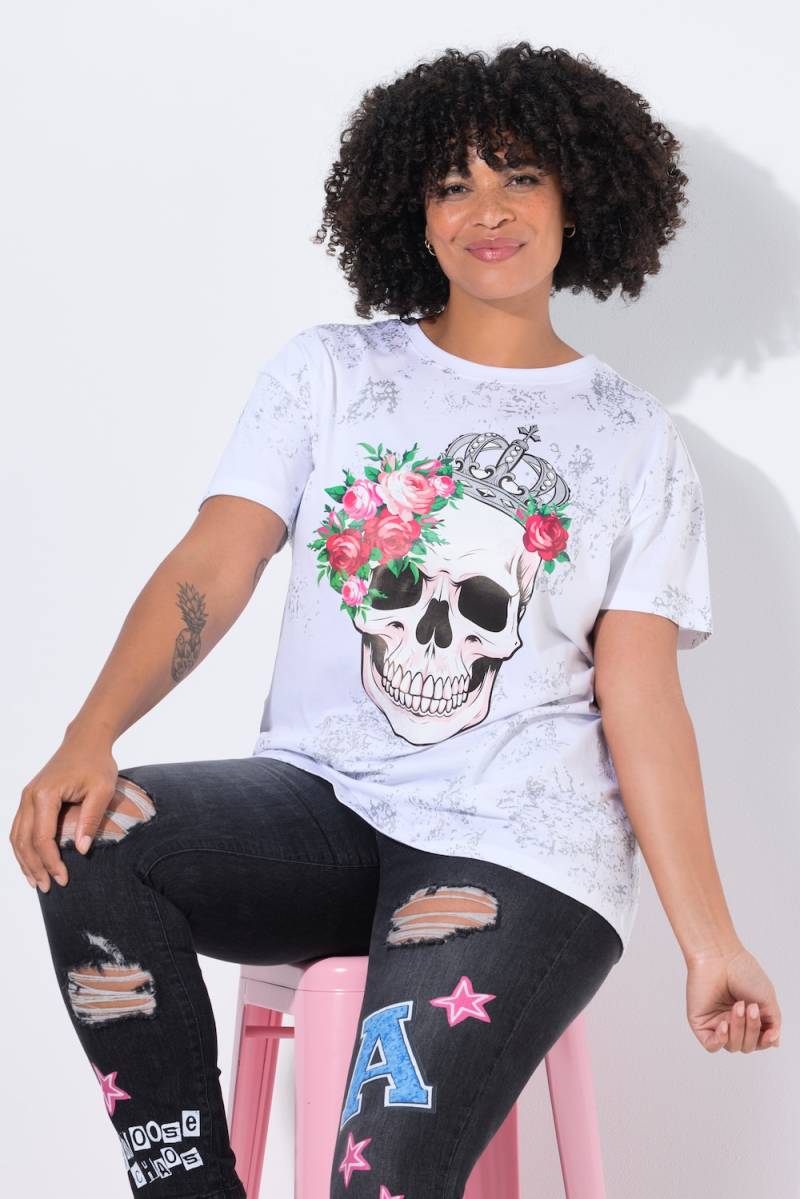 Große Größen T-Shirt, Damen, weiß, Größe: 54, Baumwolle, Angel of Style von Angel of Style