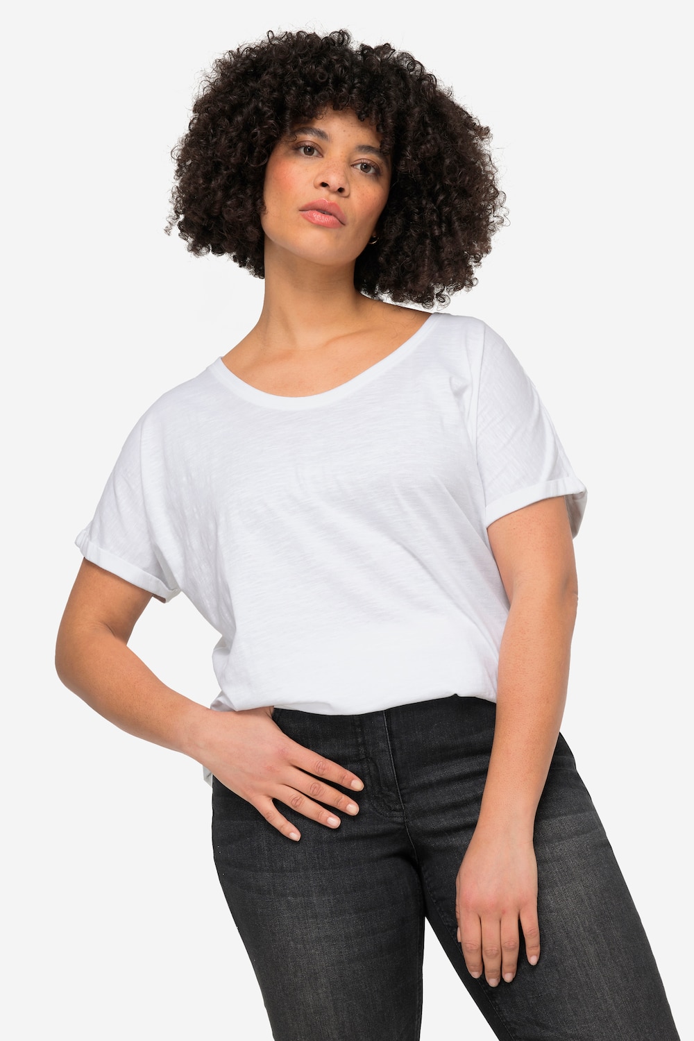 Große Größen T-Shirt, Damen, weiß, Größe: 58, Baumwolle, Angel of Style von Angel of Style