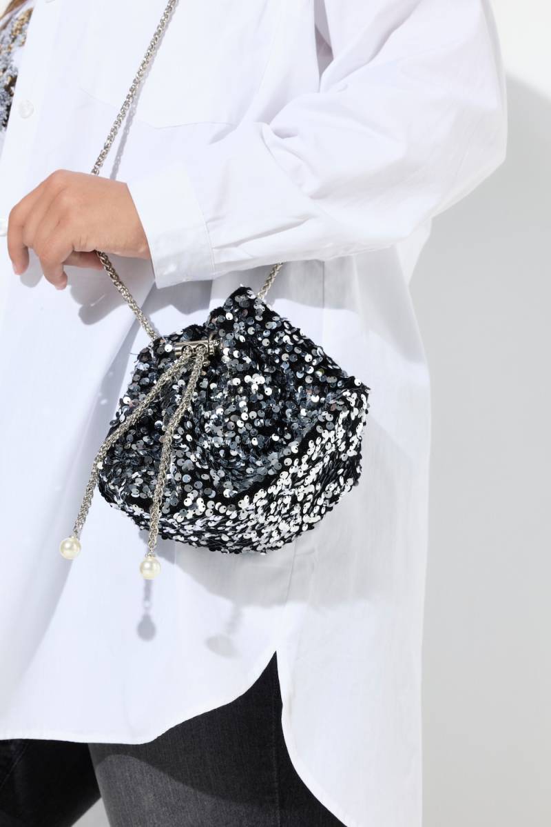 Große Größen Tasche, Damen, grau, Größe: One Size, Polyester/Kunststoff/Metallische Fasern, Angel of Style von Angel of Style