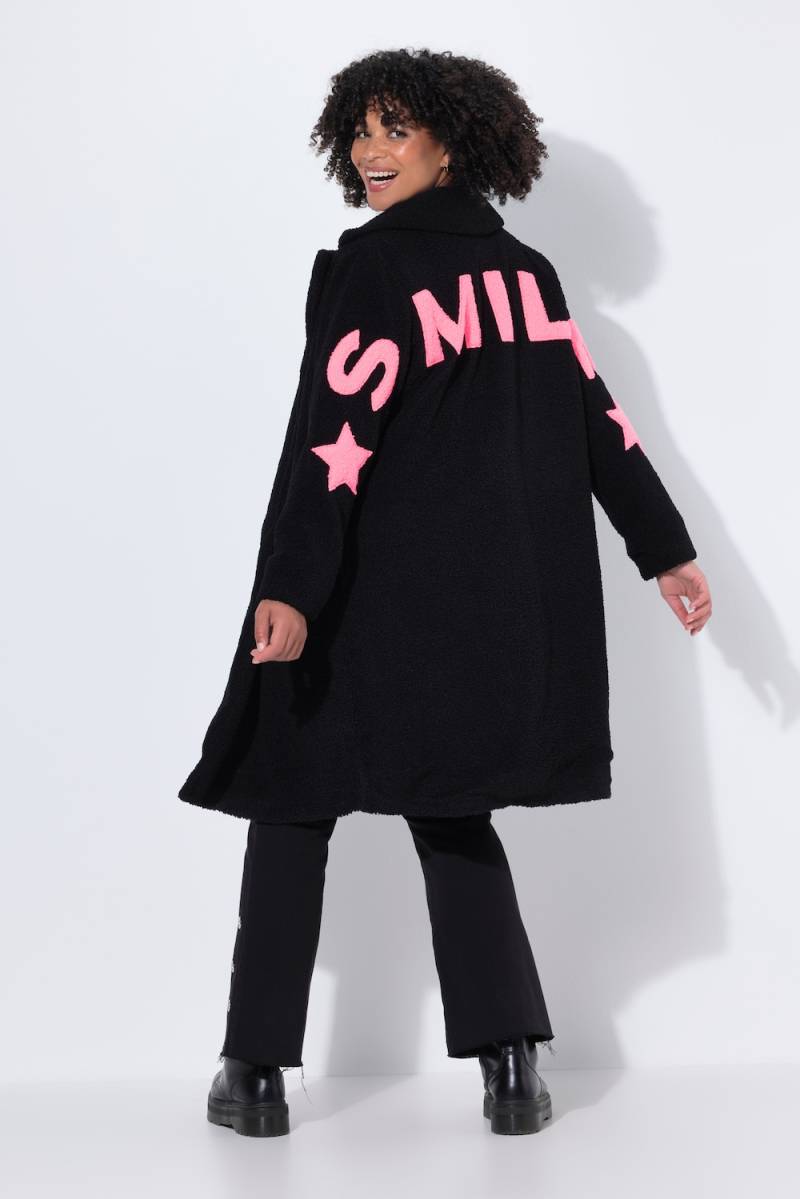 Große Größen Teddy-Mantel, Damen, schwarz, Größe: 50, Polyester, Angel of Style von Angel of Style