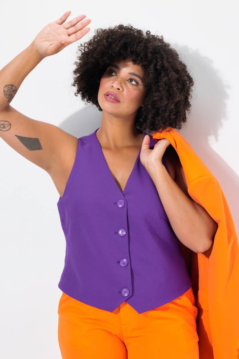 Große Größen Weste, Damen, lila, Größe: 52, Polyester, Angel of Style von Angel of Style