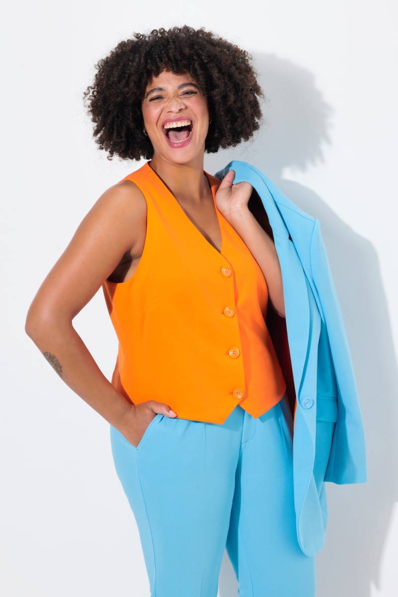 Große Größen Weste, Damen, orange, Größe: 48, Polyester, Angel of Style von Angel of Style