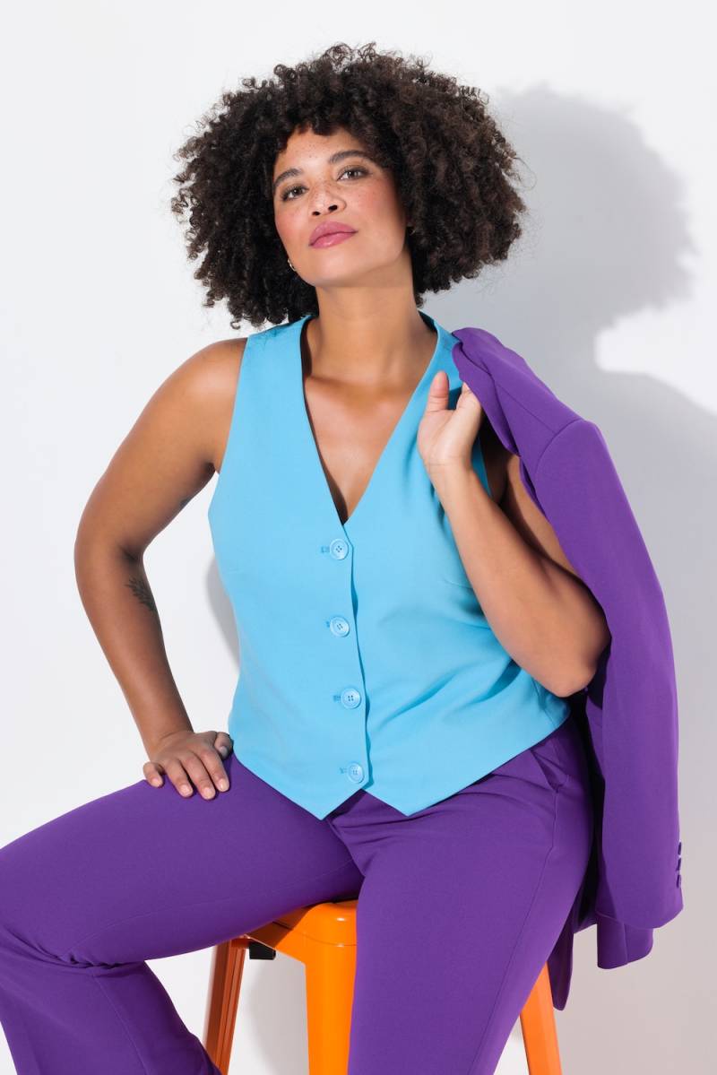 Große Größen Weste, Damen, türkis, Größe: 50, Polyester, Angel of Style von Angel of Style