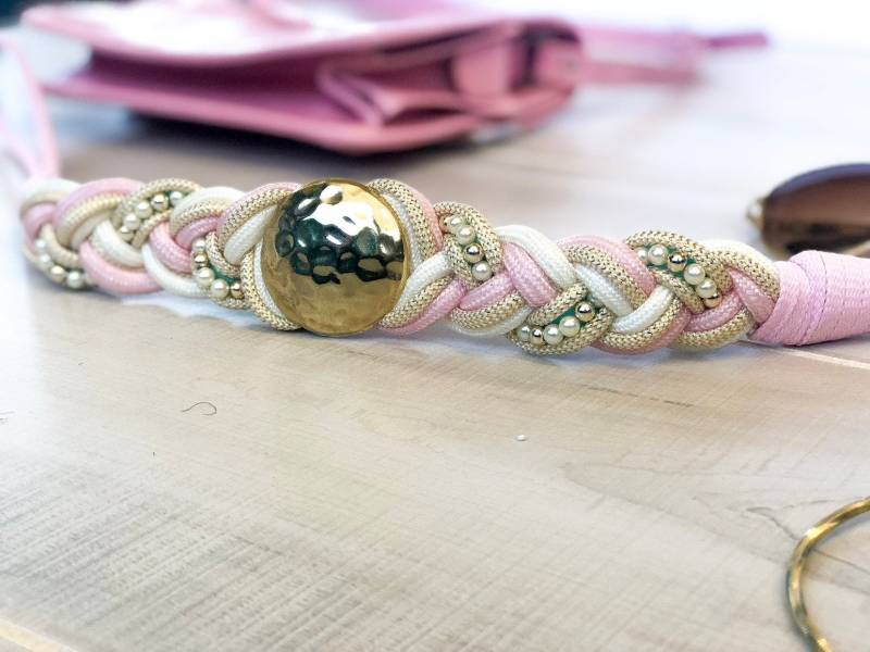 Gold Geknickt Perle Seil Geflochtengürtel Gold Geknickt Perle Seil Geflochtengürtel von AngelArmyChic