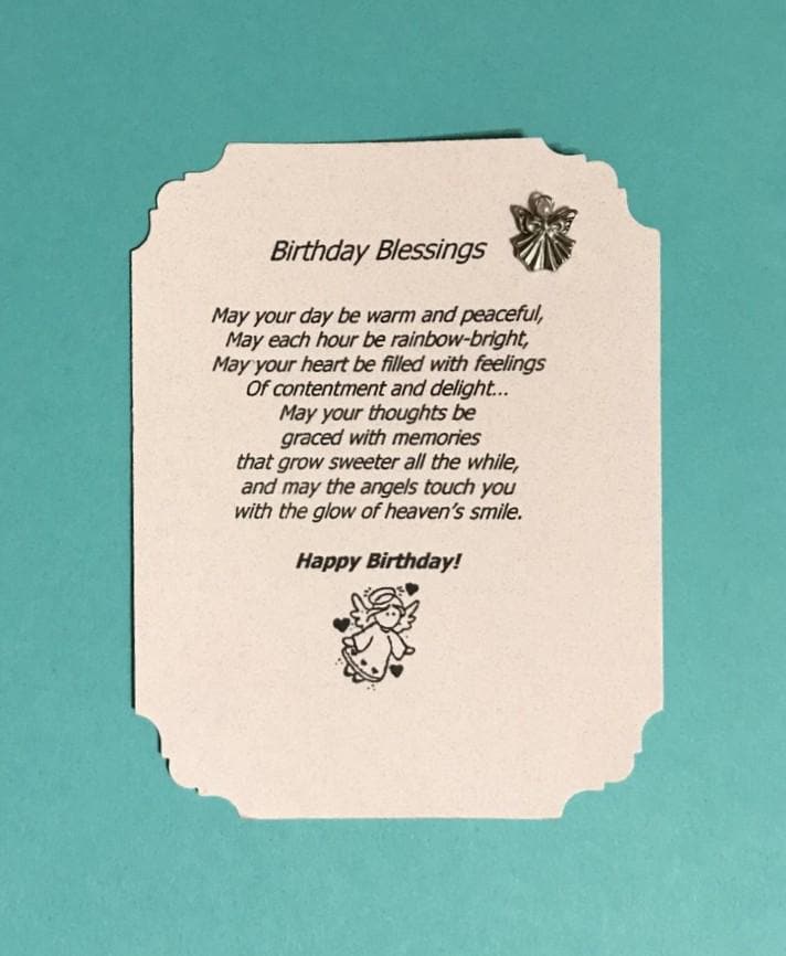 Birthday Blessings Angel Pin & Karte von AngelDesignsByDenise