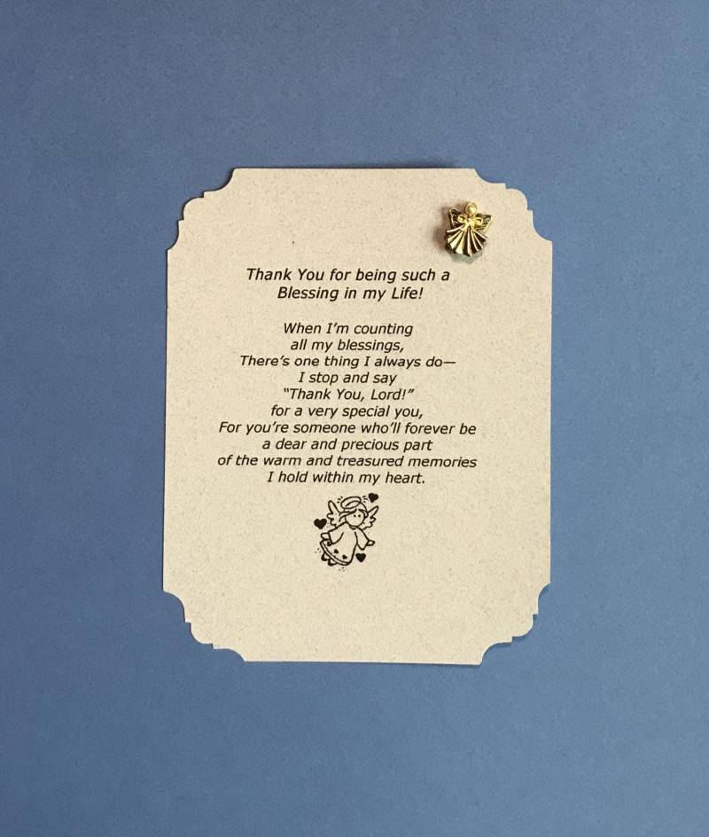 Danke, Dass Sie Ein Blessing Angel Pin Und Gedicht-Karte Sind von AngelDesignsByDenise