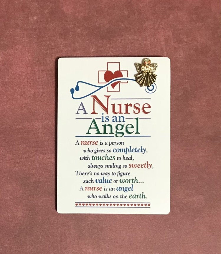 Eine Krankenschwester Ist Ein Engel Pin & Gedichtkarte von AngelDesignsByDenise